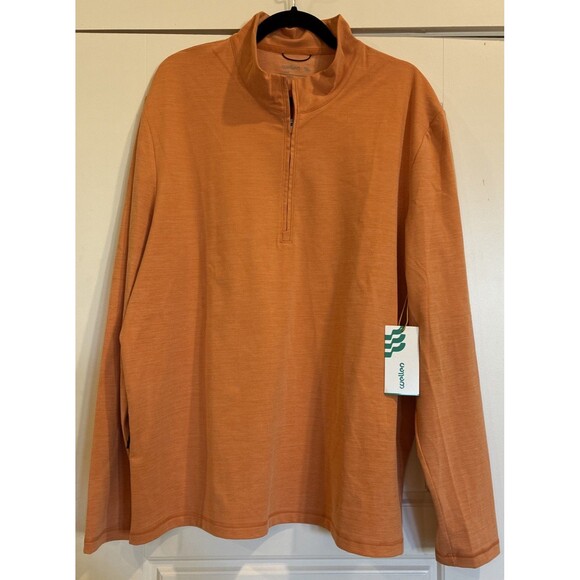 NWT Wellen Wellknit Zip Pullover, Huckberry Limited Edition, Men Sz XL, Orange - Picture 2 of 16